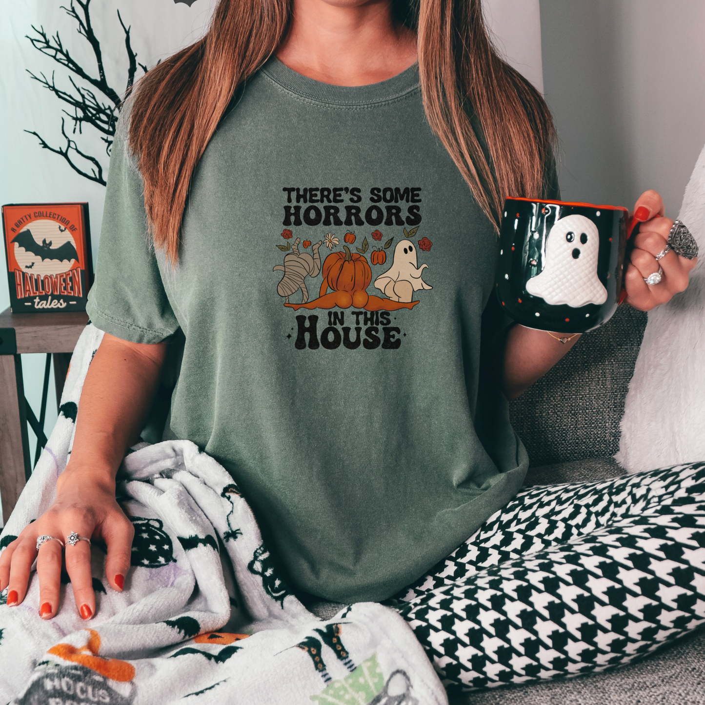 There's Some Horrors in This House Tee T-Shirt Moss S 