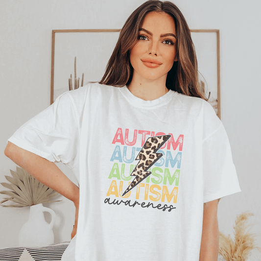 Autism Awareness Tee T-Shirt White 3XL 