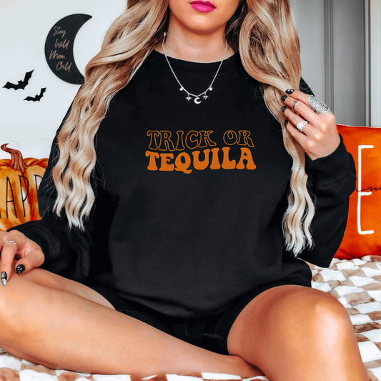 Trick or Tequila Sweatshirt Sweatshirt S Black 