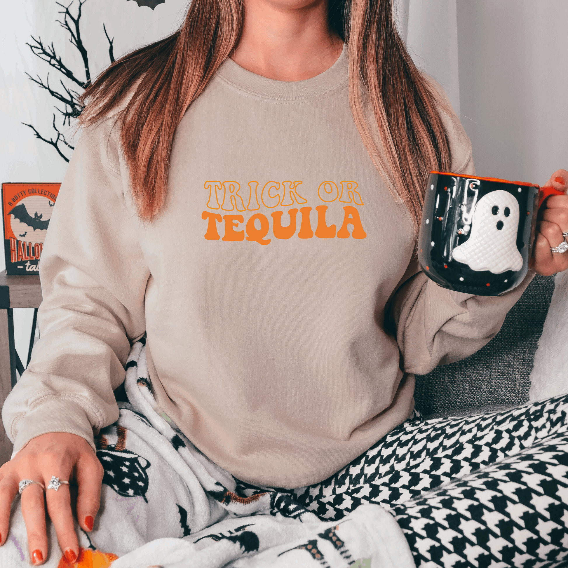 Trick or Tequila Sweatshirt Sweatshirt S Sand 