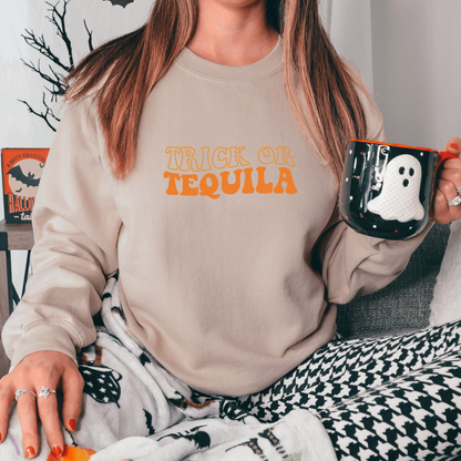 Trick or Tequila Sweatshirt Sweatshirt S Sand 