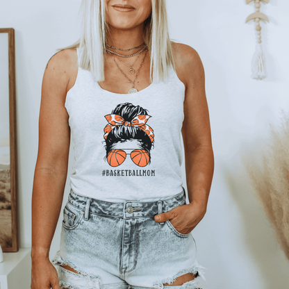 Basketball Mom Tank Top Tank Top Tri-Blend Heather White XS 