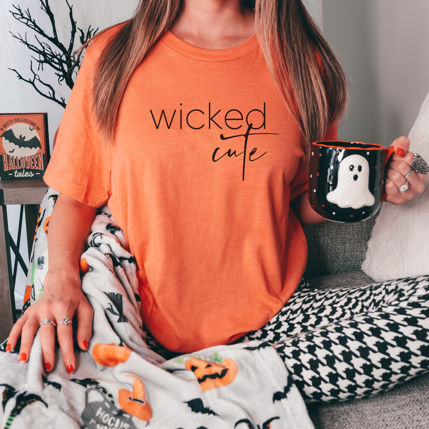 Wicked Cute Tee T-Shirt Heather Orange XS 