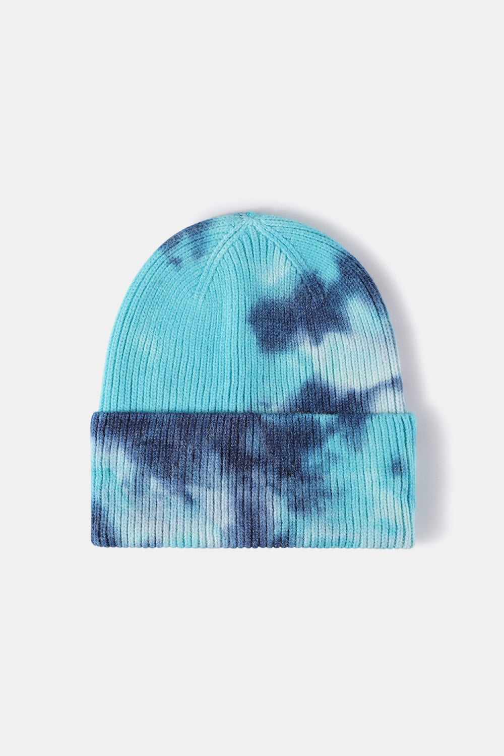 Groovy Knit Cuffed Beanie  Sky Blue One Size 