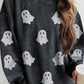 Glitter Ghost Sweatshirt  Black S 