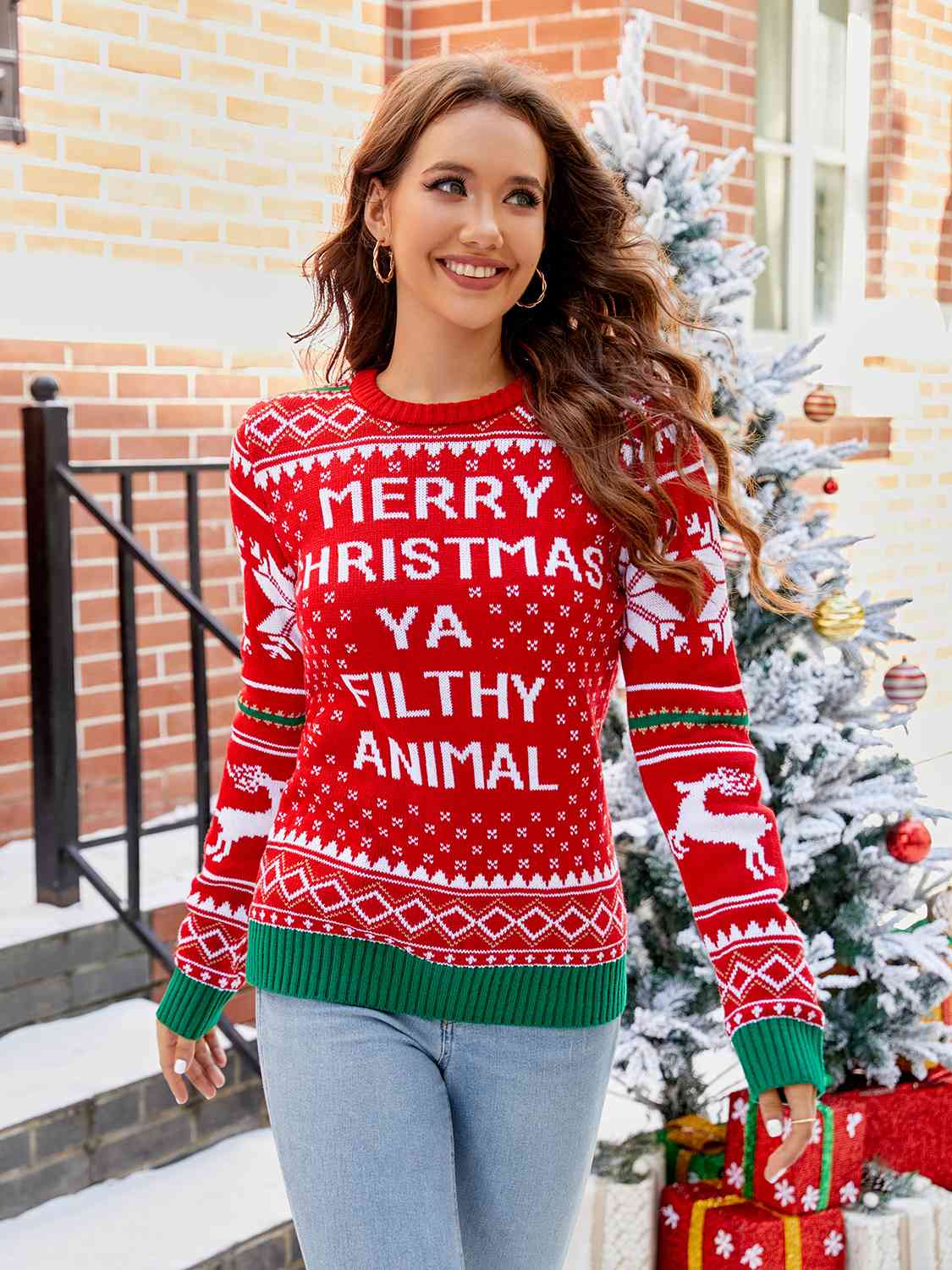 Merry Christmas Ya Filthy Animal Sweater    