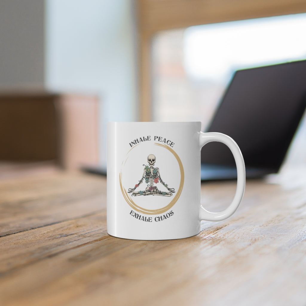 Inhale Peace, Exhale Chaos Coffee Mug Mug   