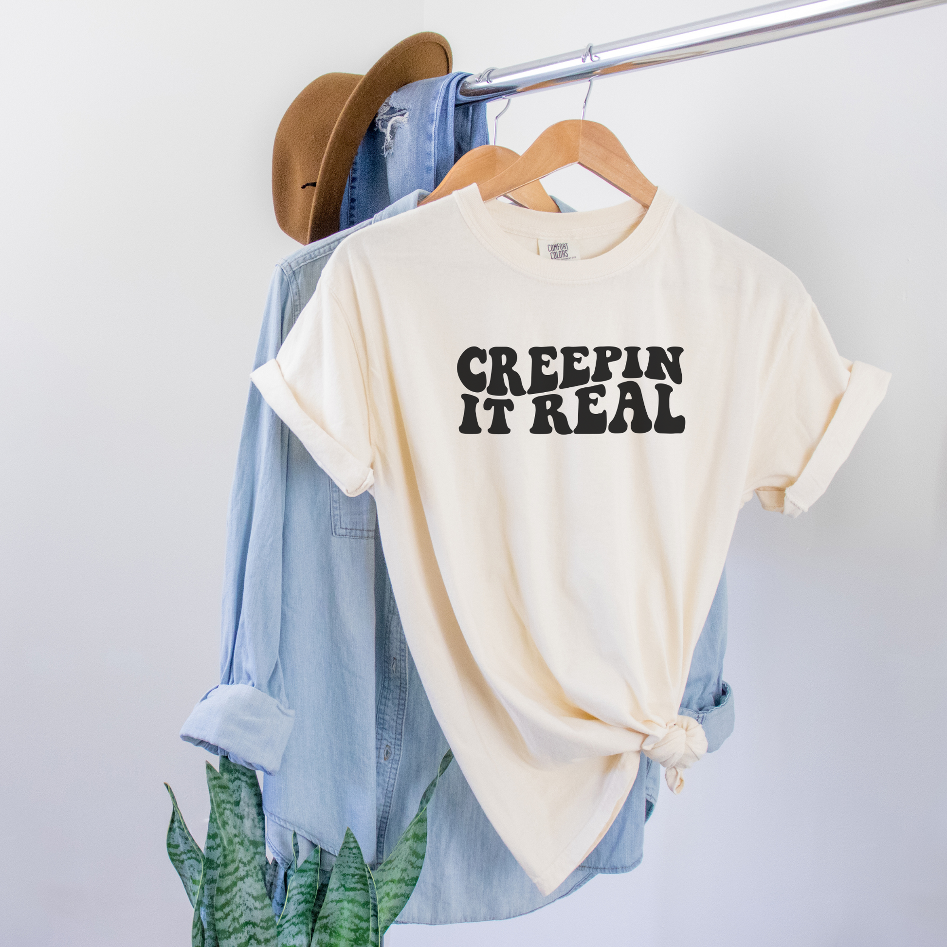 Creepin' It Real Tee T-Shirt Ivory S 