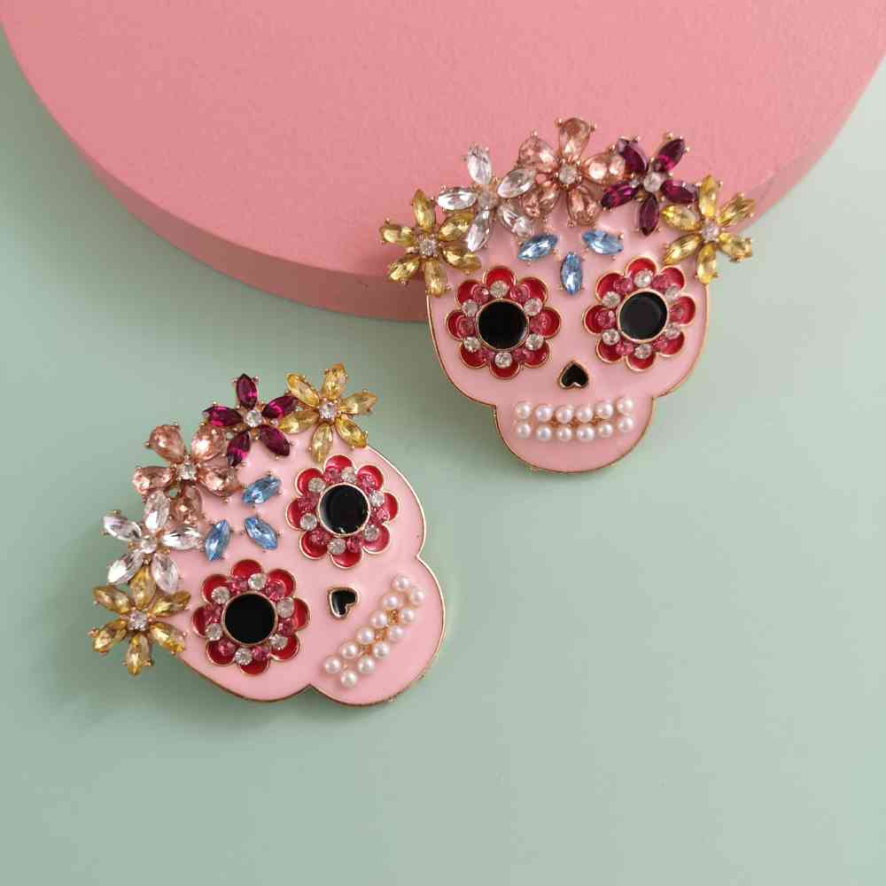 Rhinestones & Sugar Skulls Earrings    