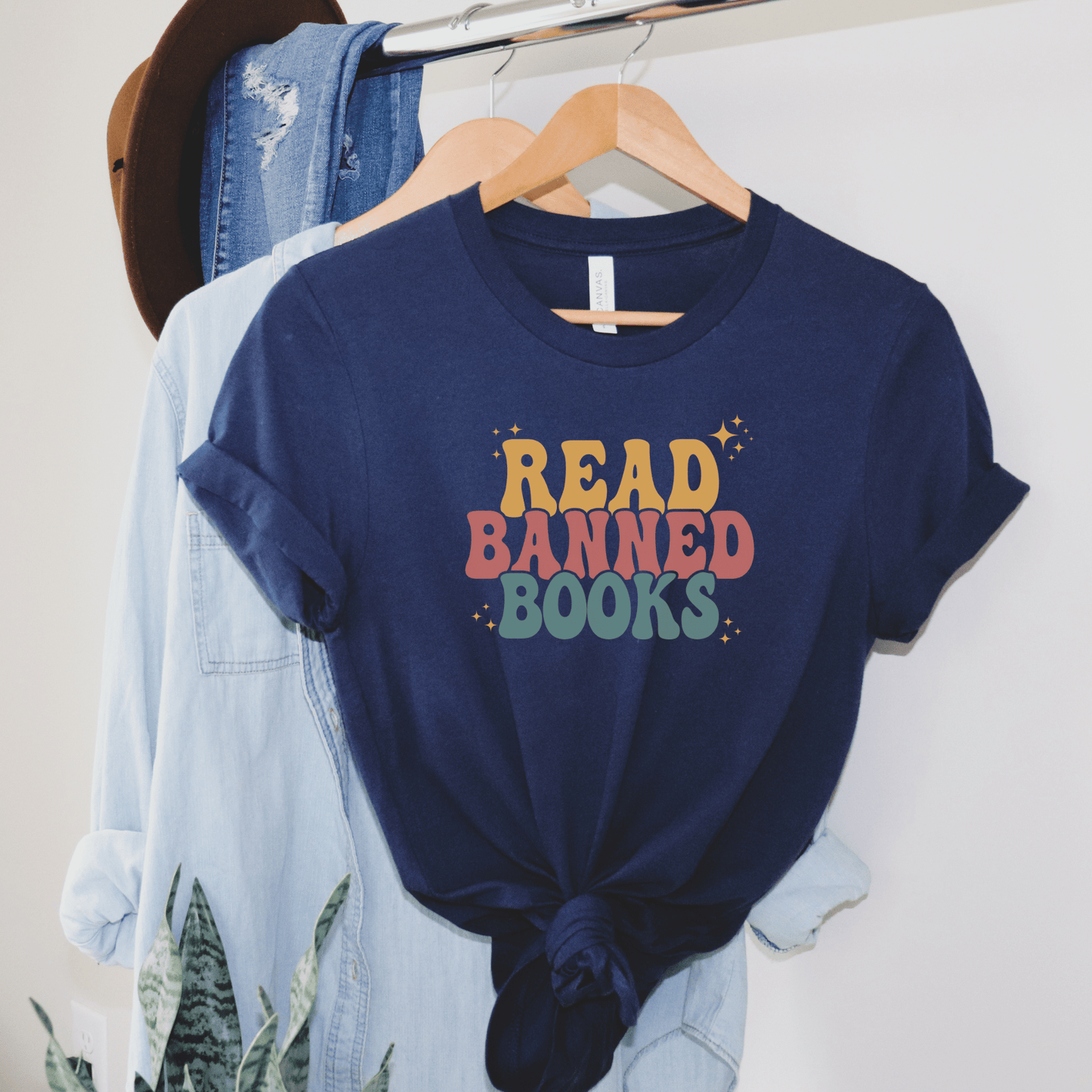 Read Banned Books Tee T-Shirt Navy 3XL 