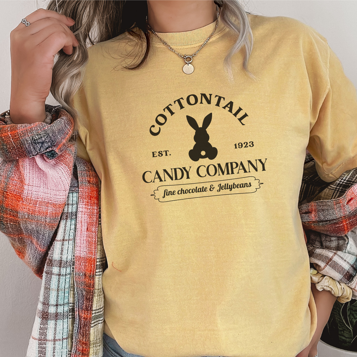 Cottontail Candy Company Tee T-Shirt Mustard S 