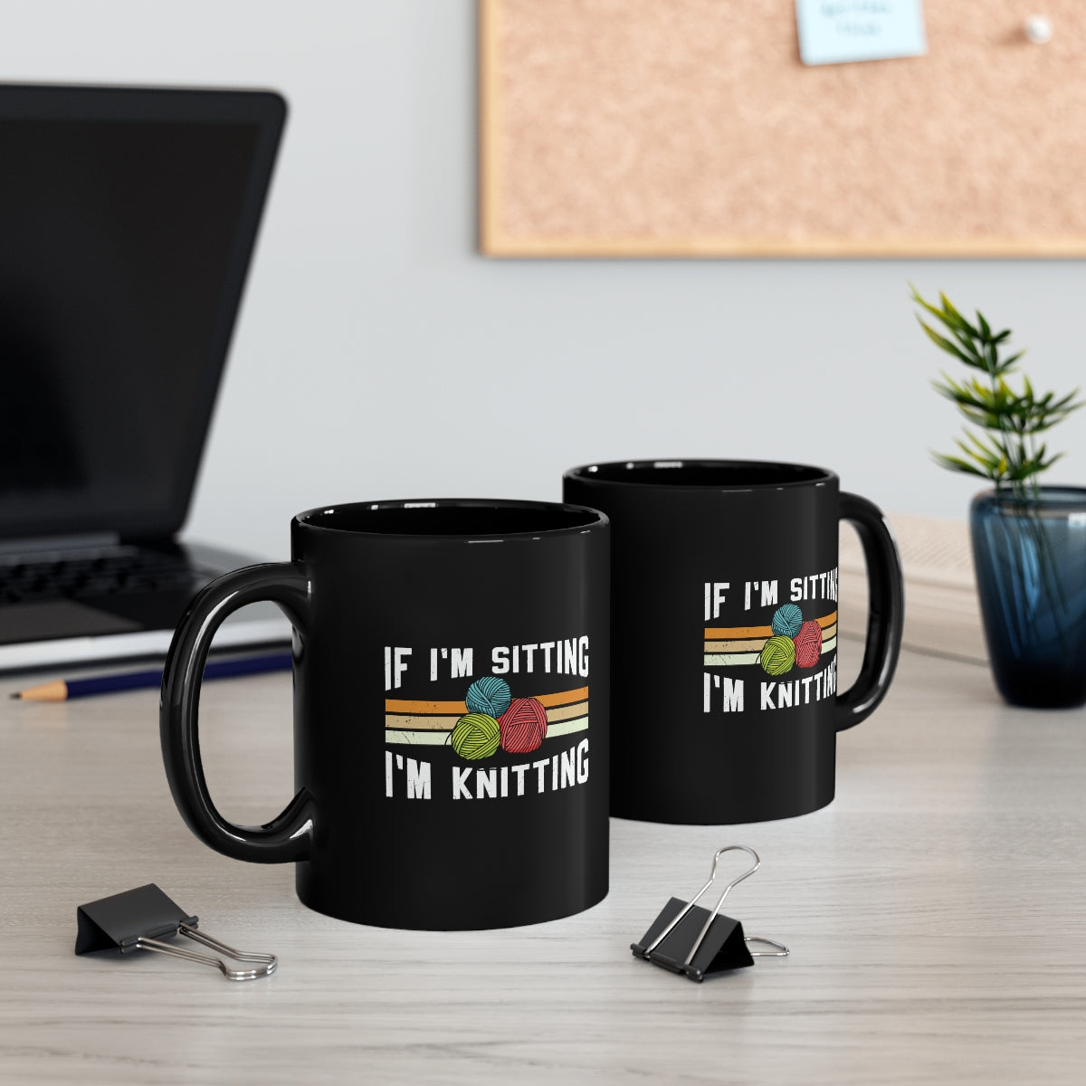 If I'm Sitting, I'm Knitting Coffee Mug Mug   