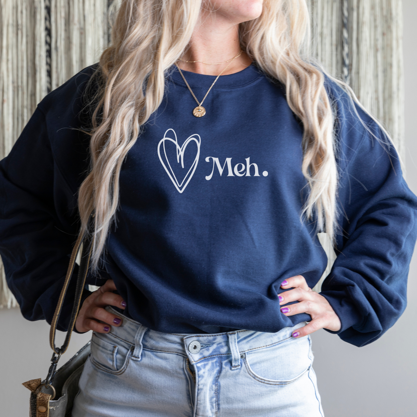 Meh Sweatshirt Sweatshirt S Navy 