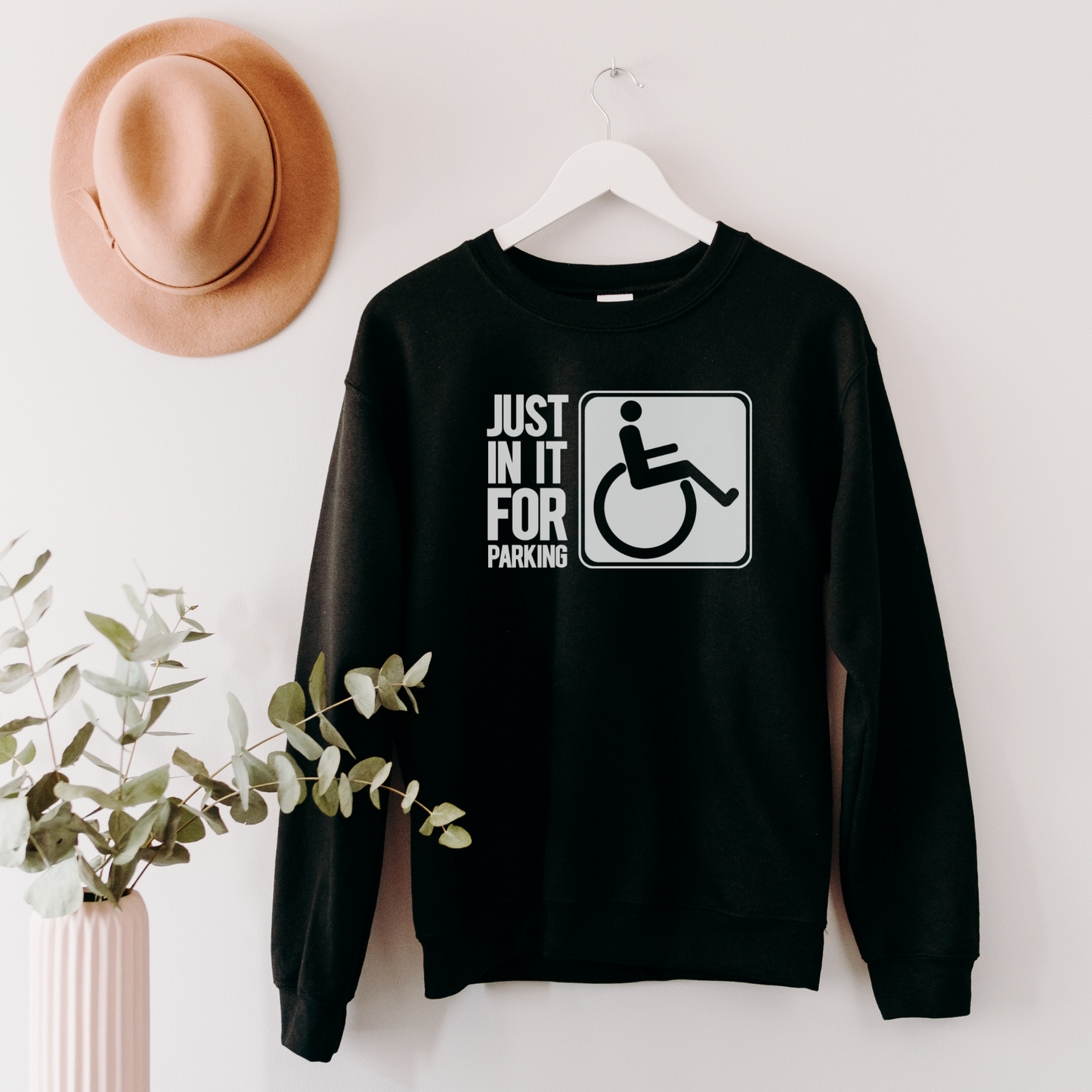 Just in it For the Parking Sweatshirt Sweatshirt S Black 