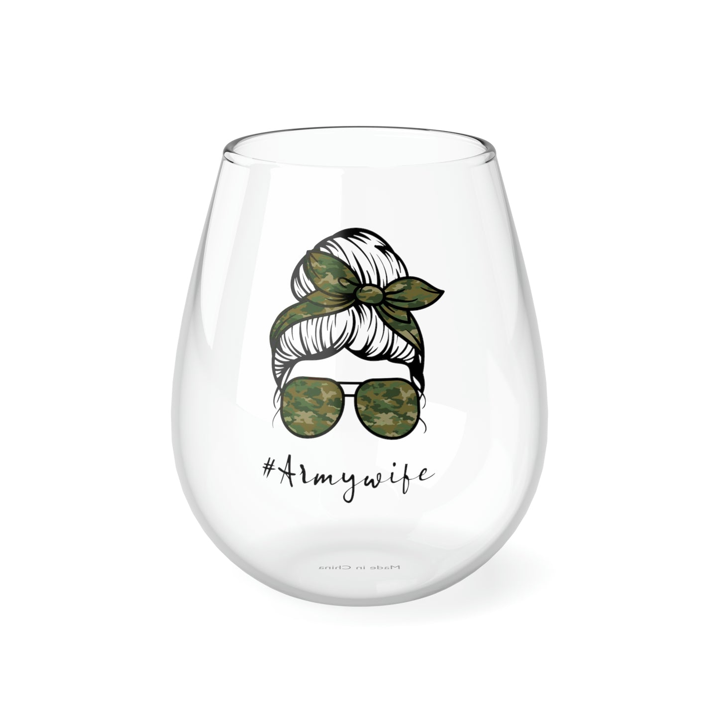 #ArmyWife Wine Glass Mug   