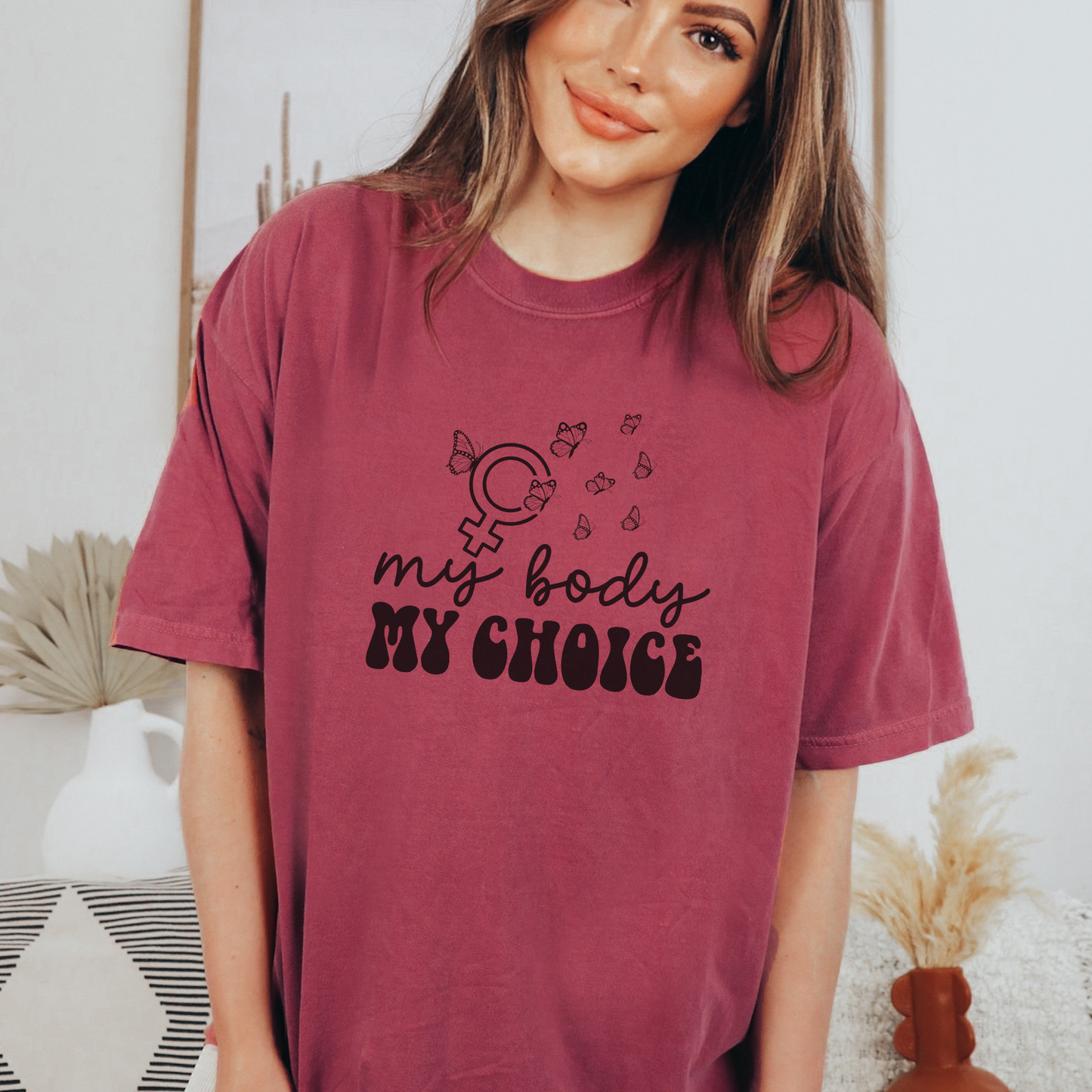 My Body My Choice Tee T-Shirt Brick S 