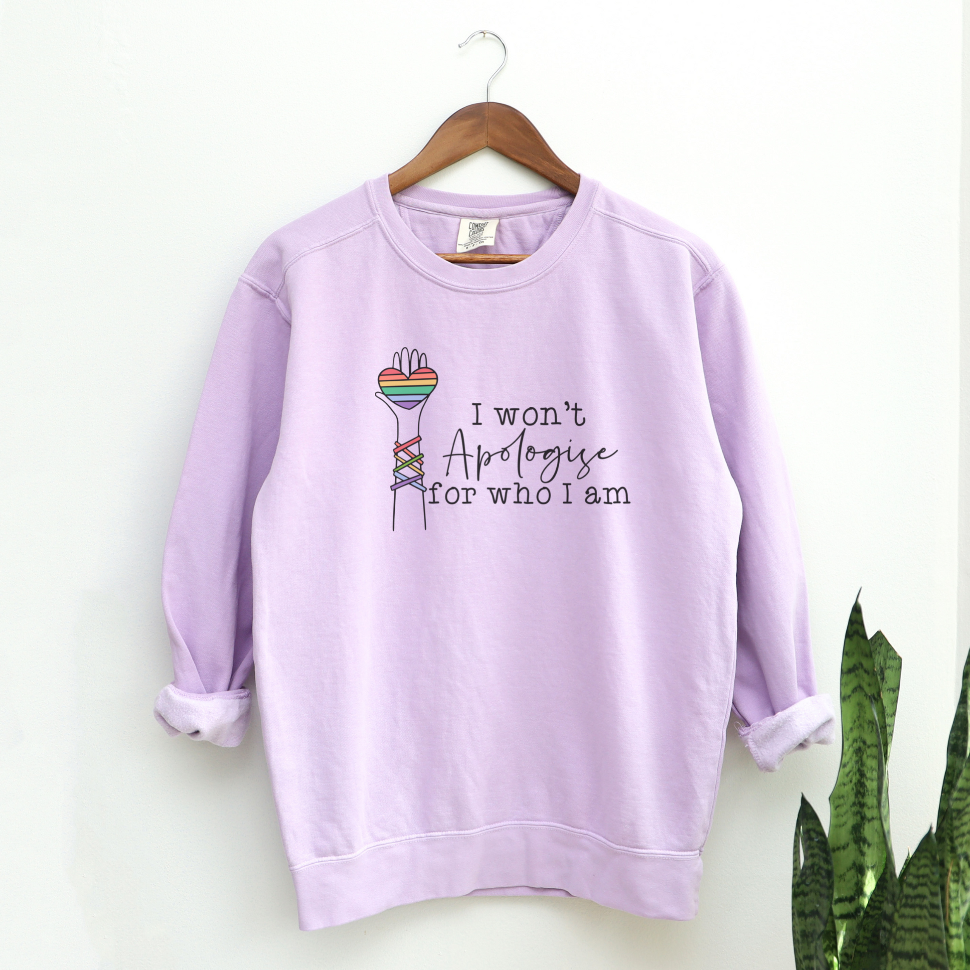 I Won't Apologize For Who I Am Sweatshirt Sweatshirts Orchid S 