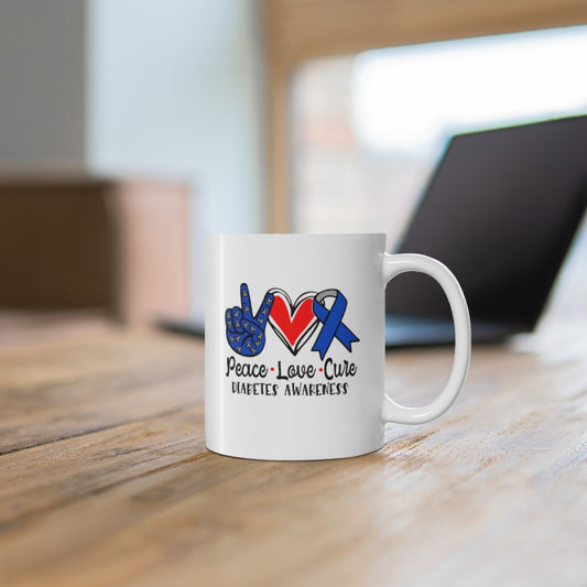 Peace.Love.Cure Diabetes Coffee Mug Mug   