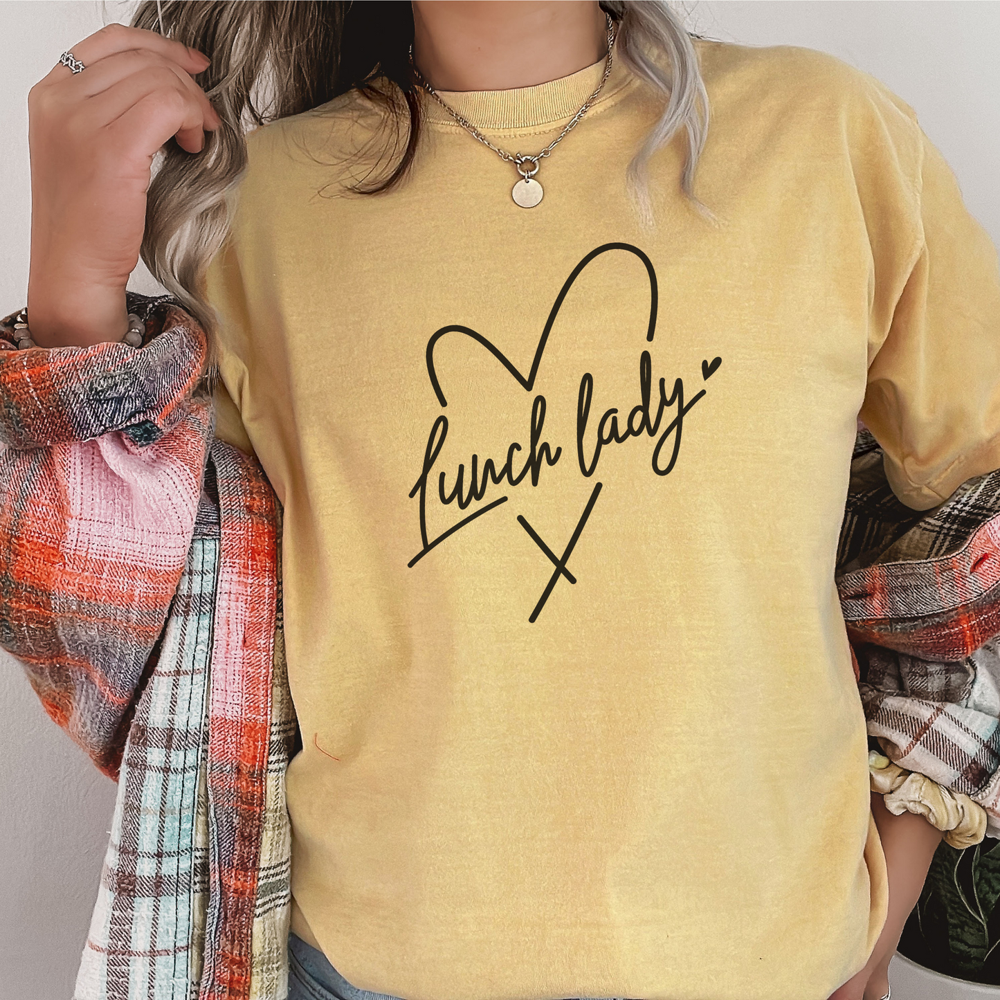 Lunch Lady Tee T-Shirt Mustard S 