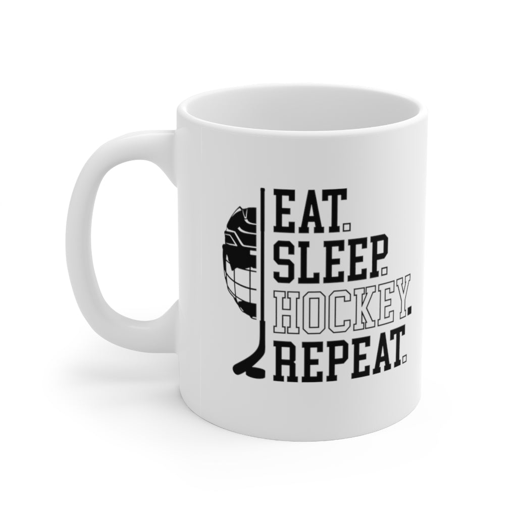 Eat, Sleep, Hockey, Repeat Coffee Mug Mug   