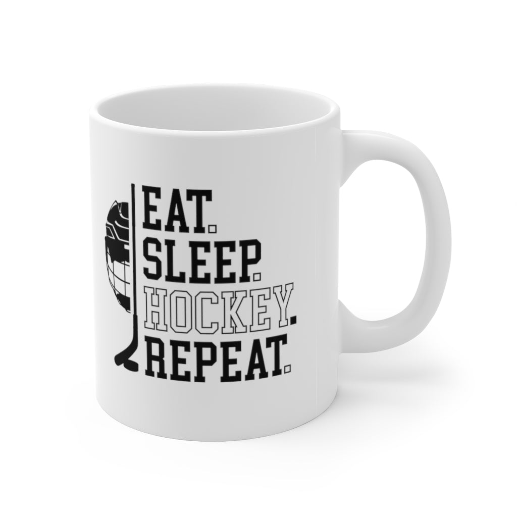 Eat, Sleep, Hockey, Repeat Coffee Mug Mug   