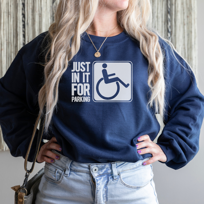 Just in it For the Parking Sweatshirt Sweatshirt S Navy 