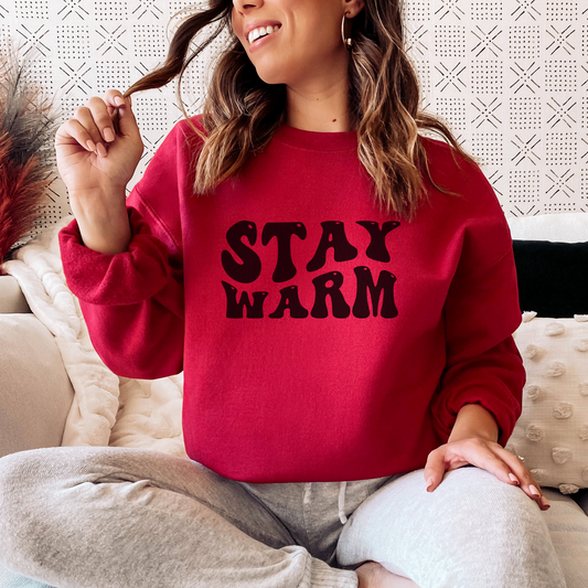 Stay Warm Sweatshirt Sweatshirt S Cherry Red 