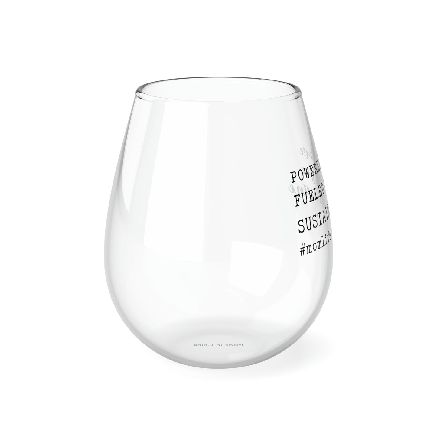 Sustained by Wine #Momlife Wine Glass Mug   