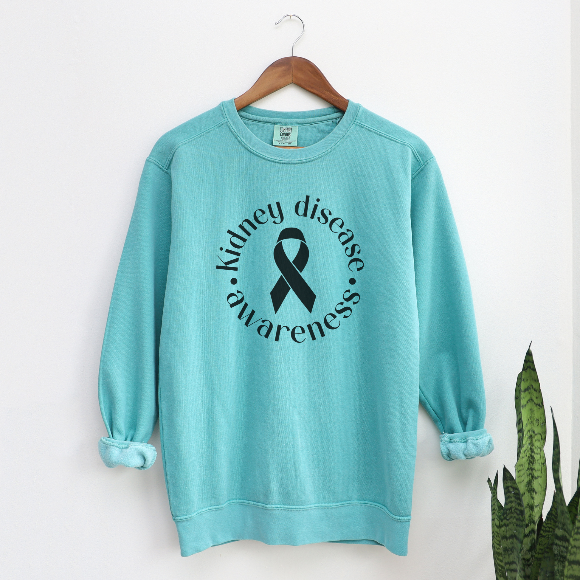 Kidney Disease Awareness Sweatshirt Sweatshirts Seafoam S 