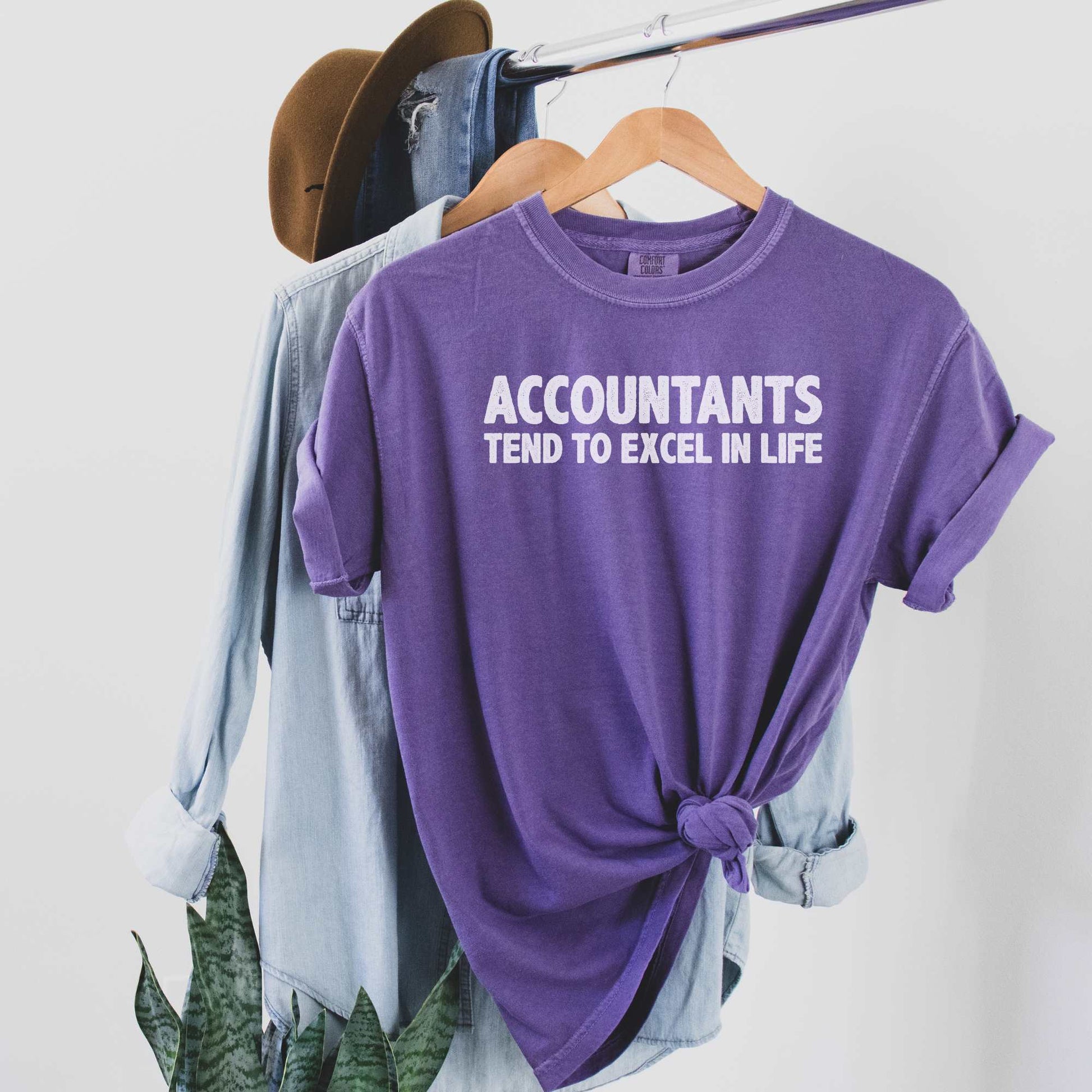 Accountants Tend to Excel in Life Tee T-Shirt Grape S 