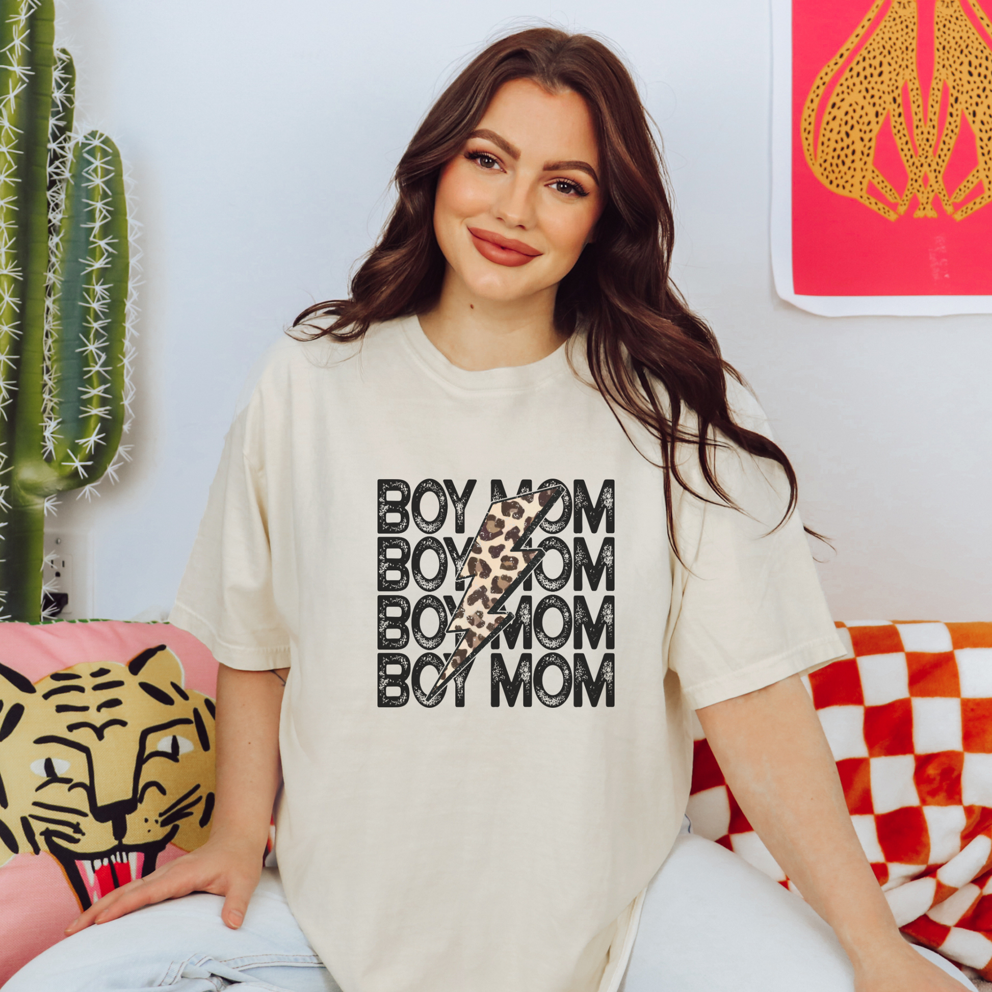 Boy Mom Tee T-Shirt Ivory S 