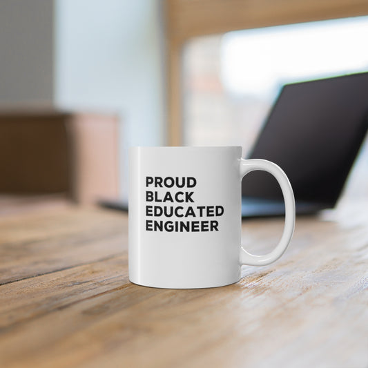 Proud, Black, Educated, Engineer Coffee Mug Mug   