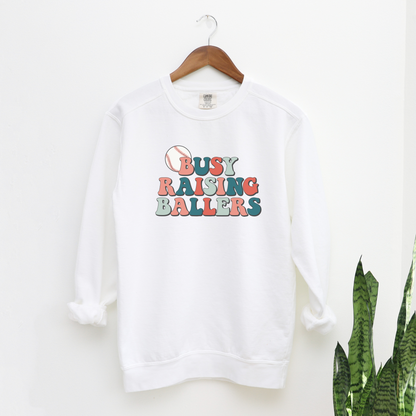 Busy Raising Ballers Sweatshirt Sweatshirts White S 