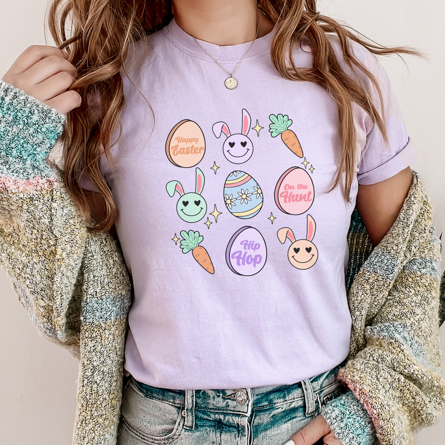 Easter Emojis Tee T-Shirt Orchid S 