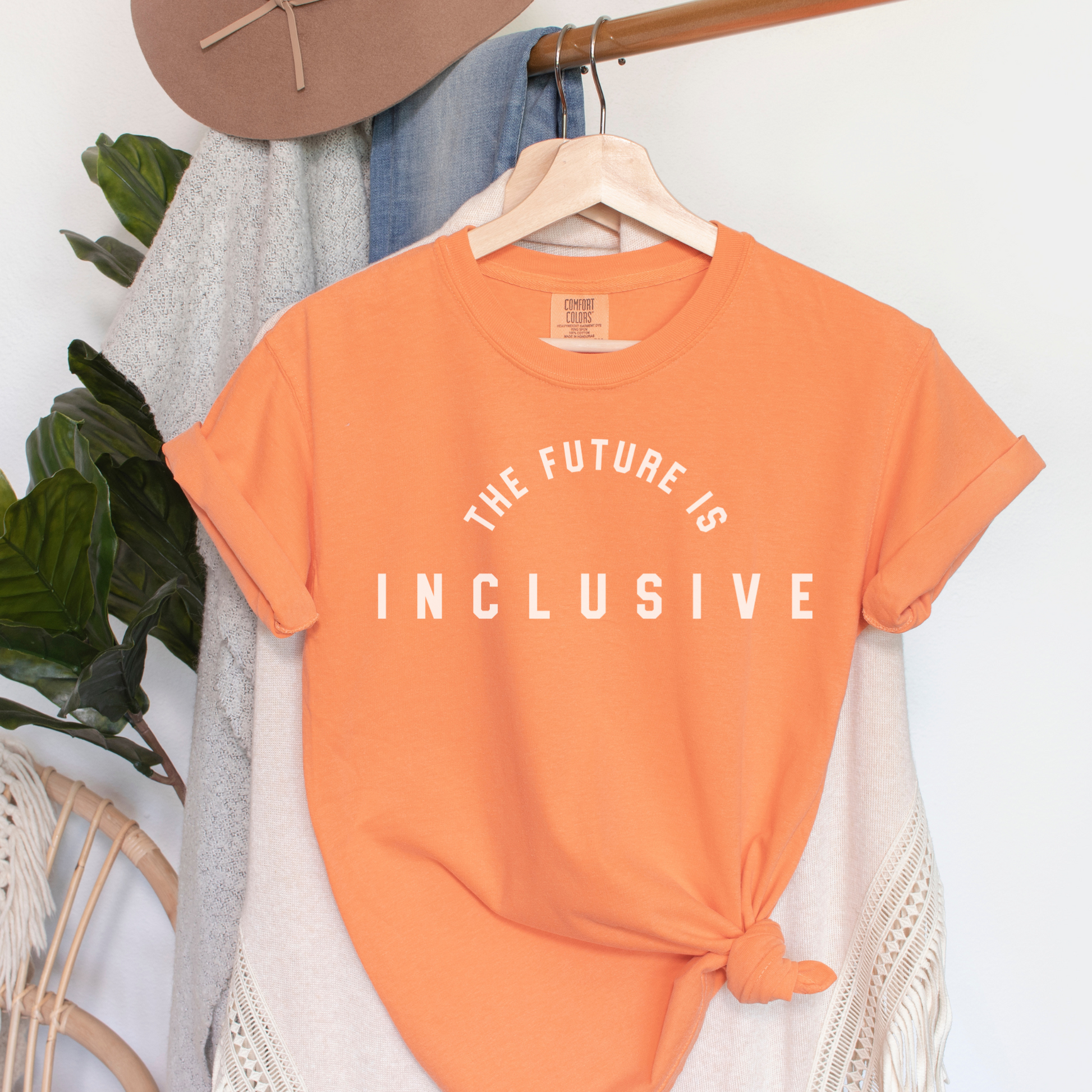 The Future is Inclusive Tee T-Shirt Burnt Orange S 