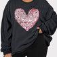 Plus-Size Sequin Heart Sweatshirt    