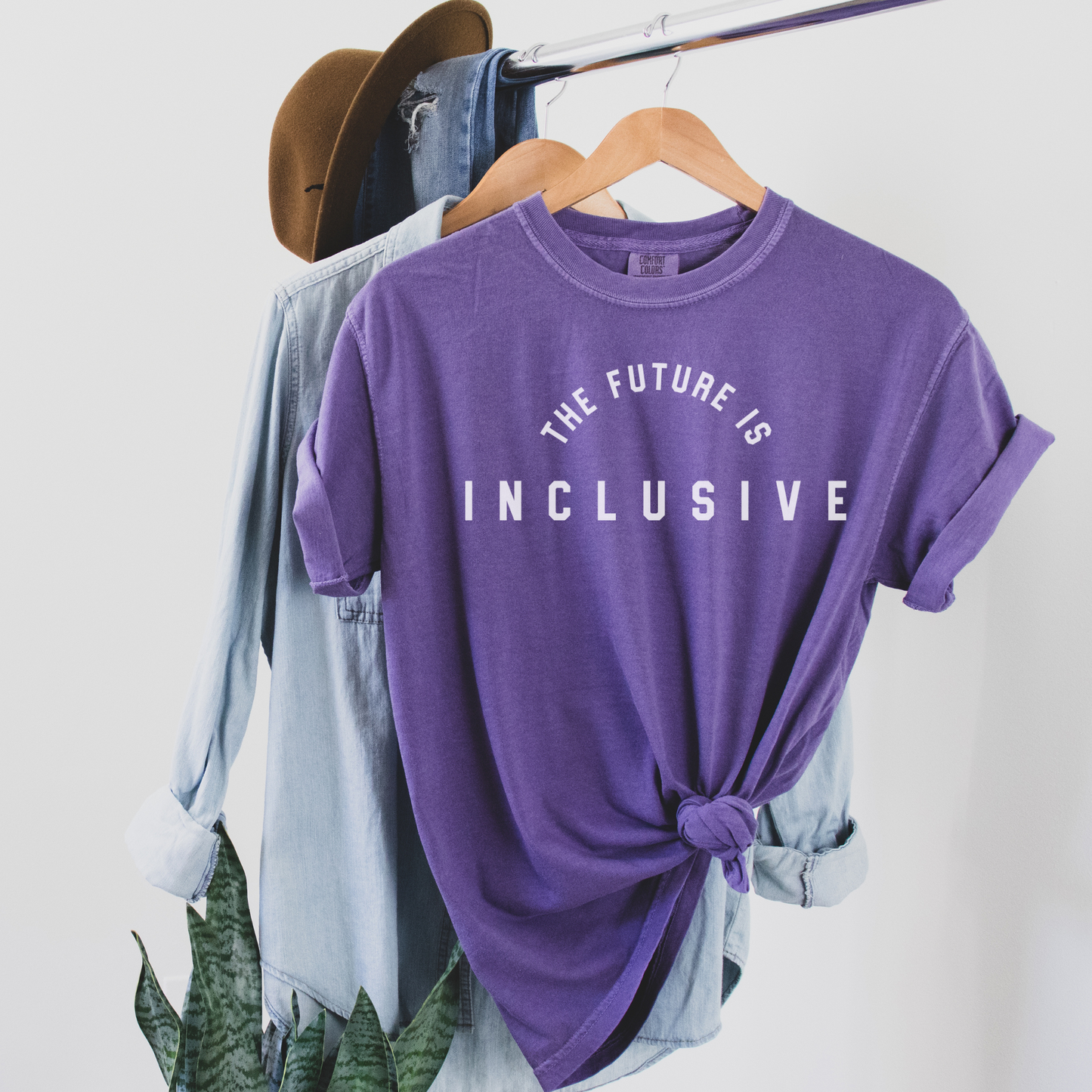 The Future is Inclusive Tee T-Shirt Grape S 