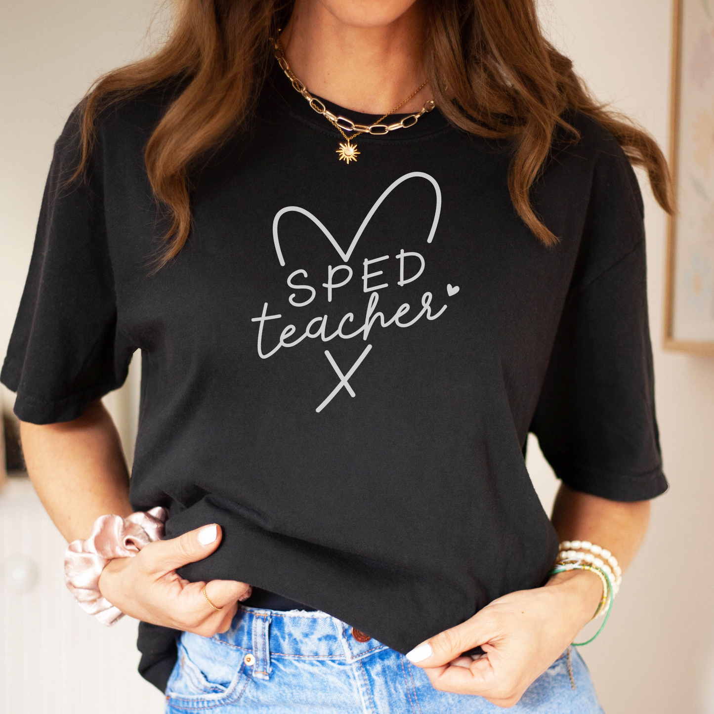 Sped Teacher Tee T-Shirt Black S 