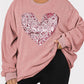 Plus-Size Sequin Heart Sweatshirt    