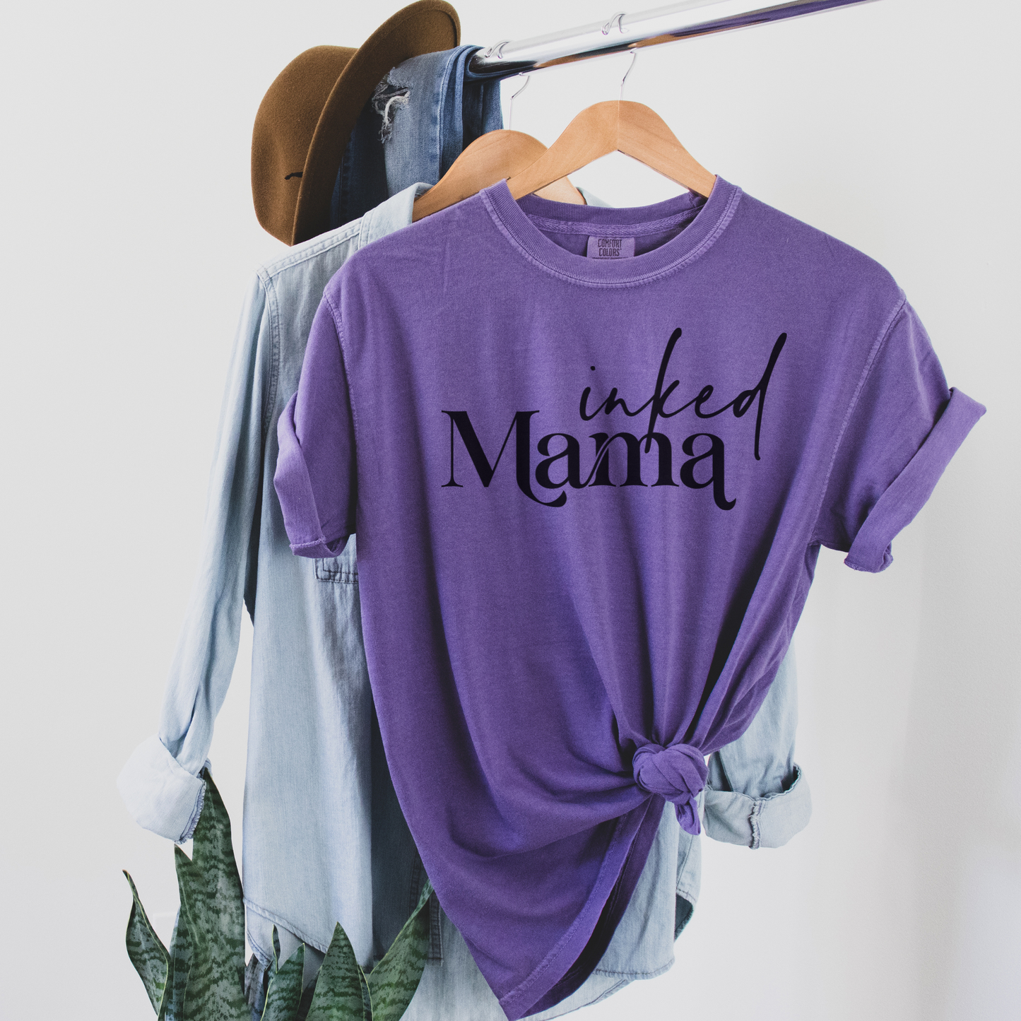 Inked Mama Tee T-Shirt Grape S 