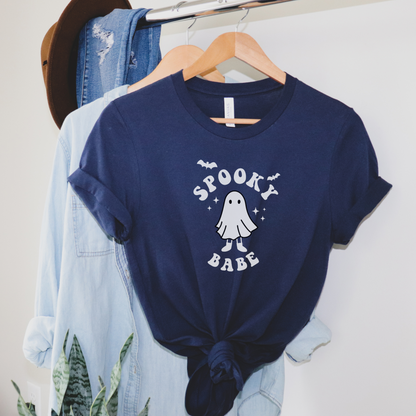 Spooky Babe Tee T-Shirt Navy S 