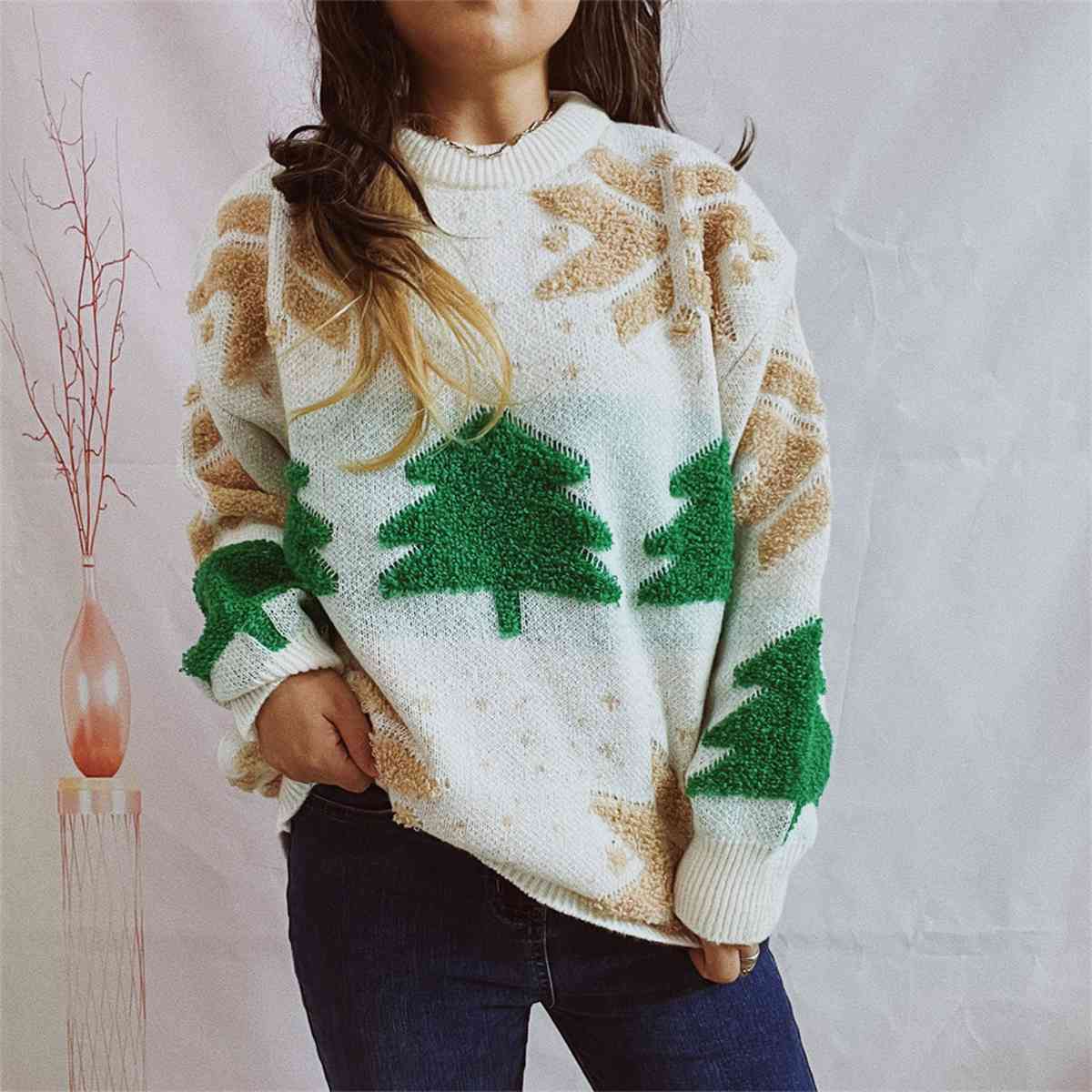 A Cozy Christmas Sweater  Cream S 