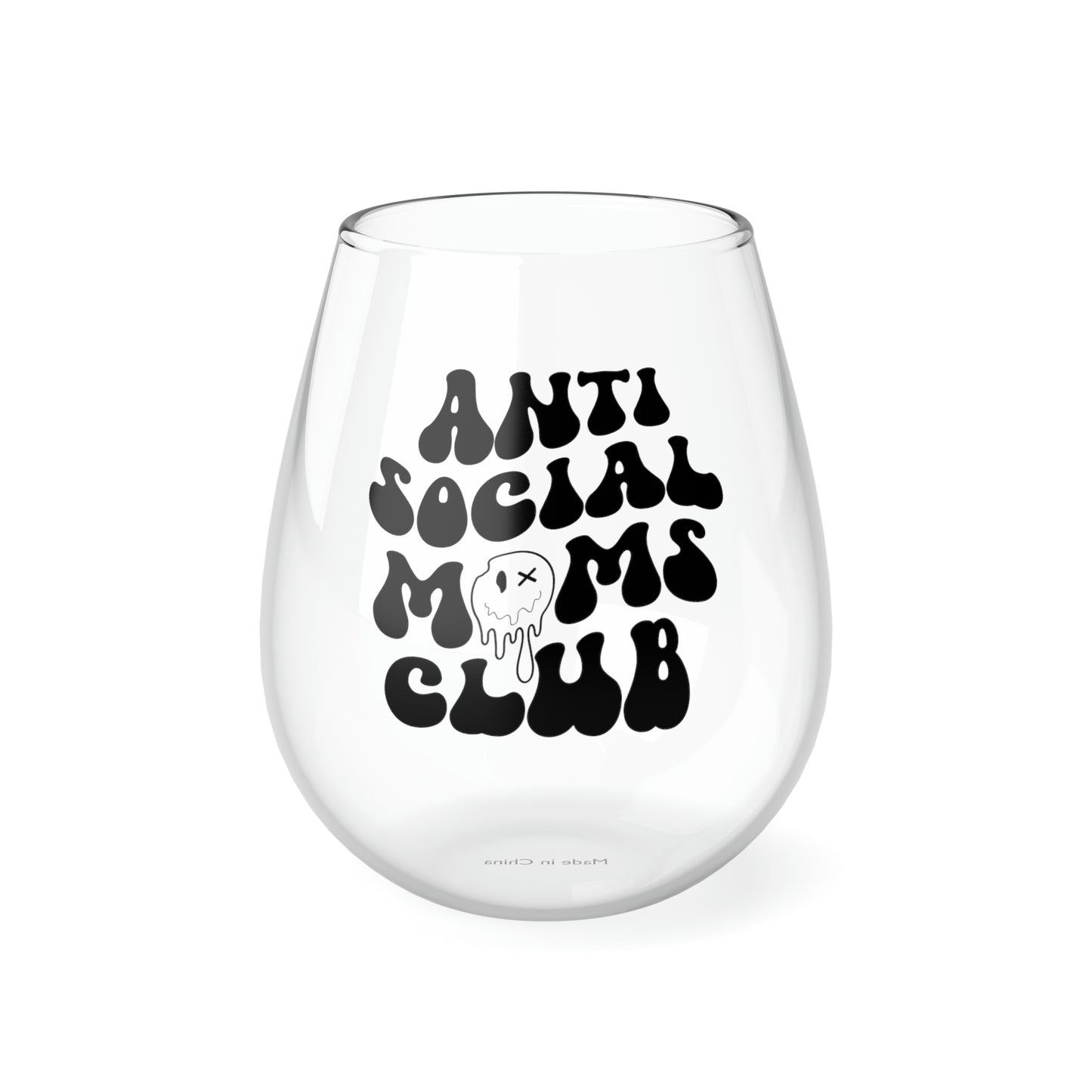 Anti Social Mom's Club Wine Glass Mug   