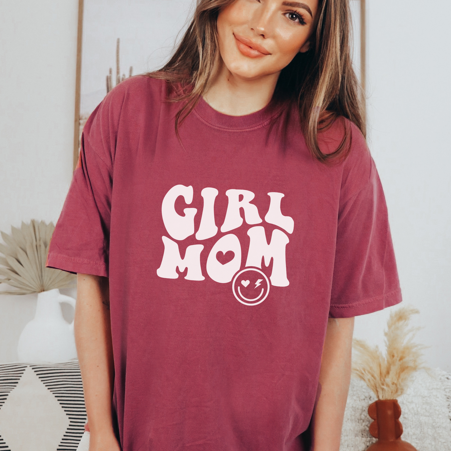 Girl Mom Tee T-Shirt Brick S 