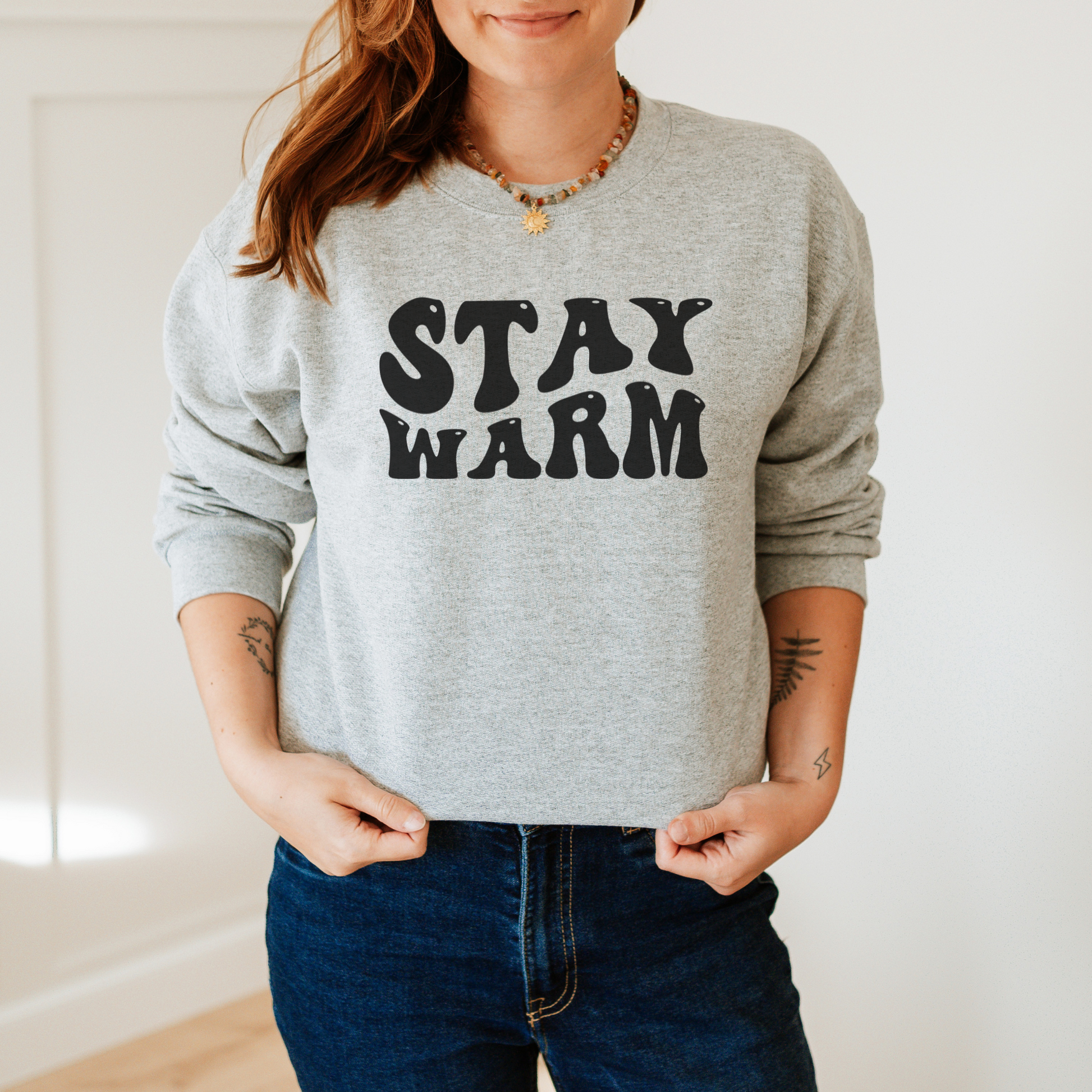 Stay Warm Sweatshirt Sweatshirt S Ash 