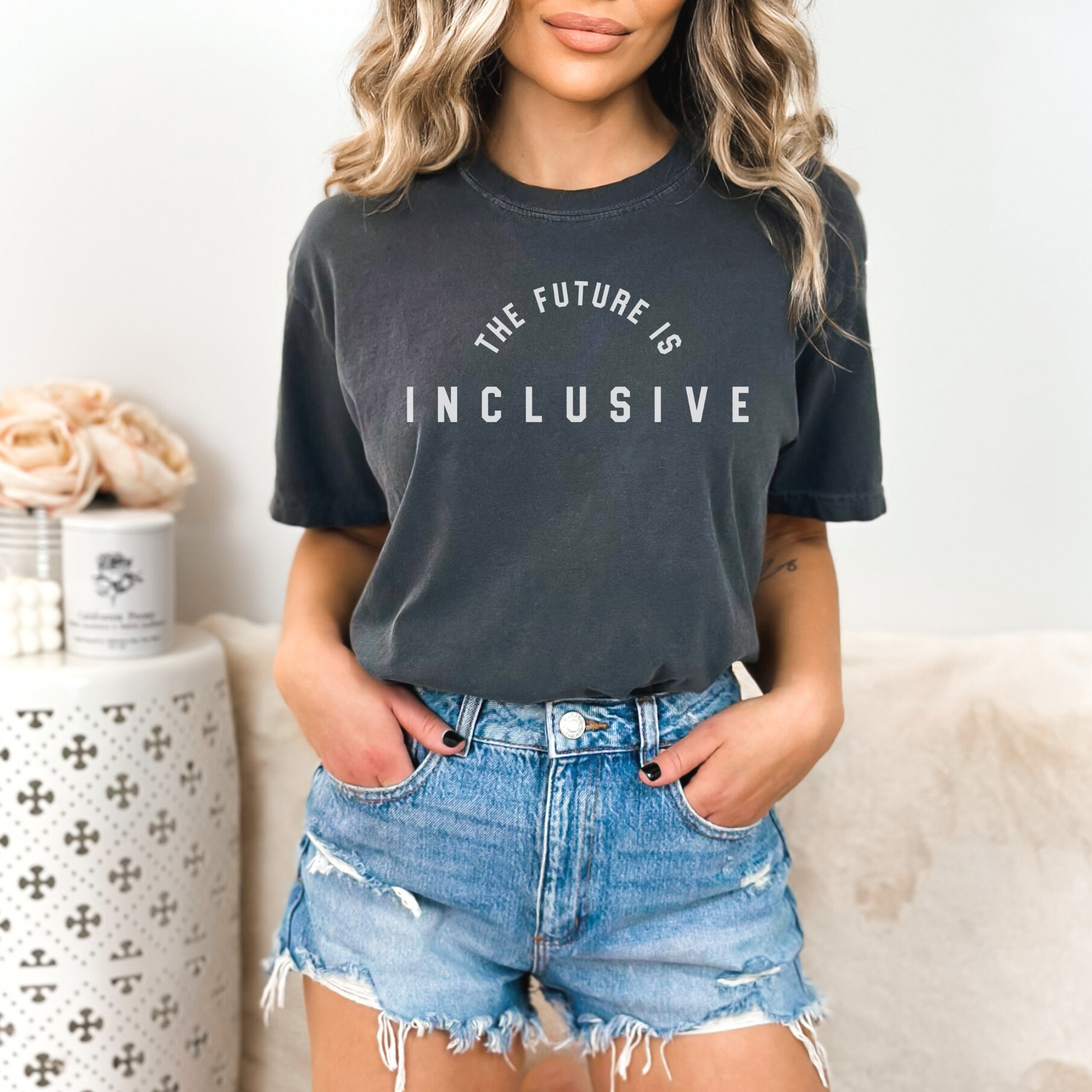 The Future is Inclusive Tee T-Shirt Pepper S 