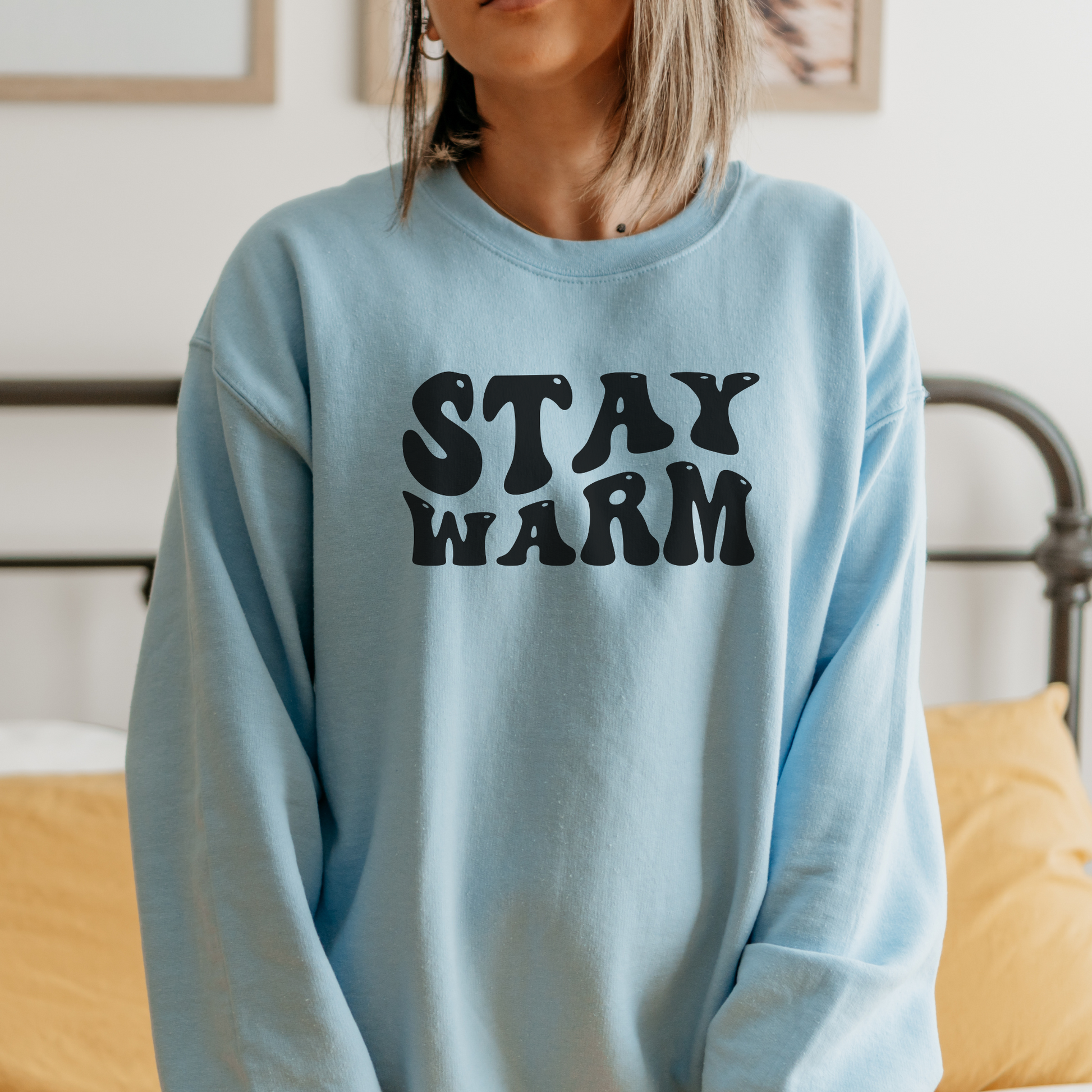 Stay Warm Sweatshirt Sweatshirt S Light Blue 