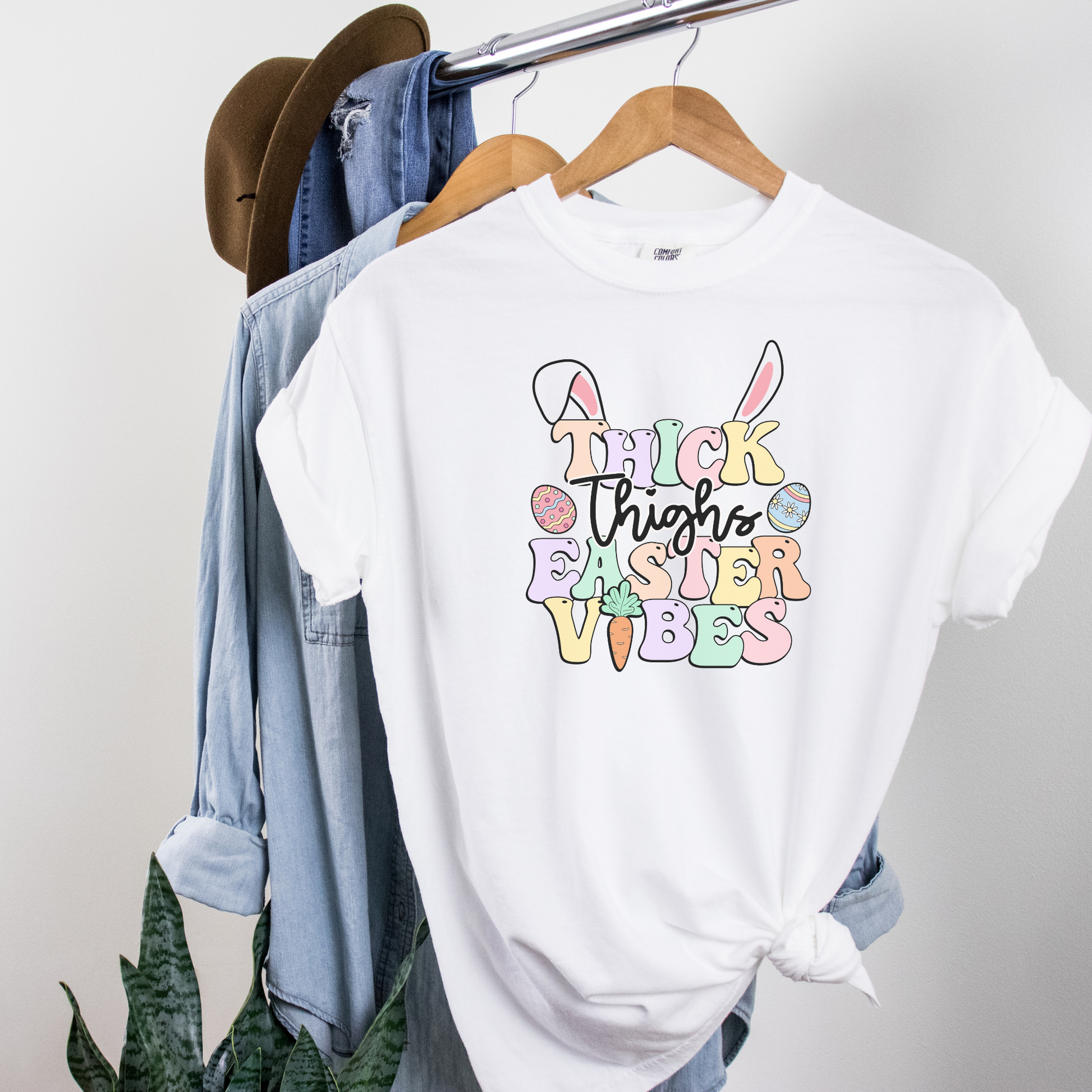 Thick Thighs, Easter Vibes Tee T-Shirt White 3XL 