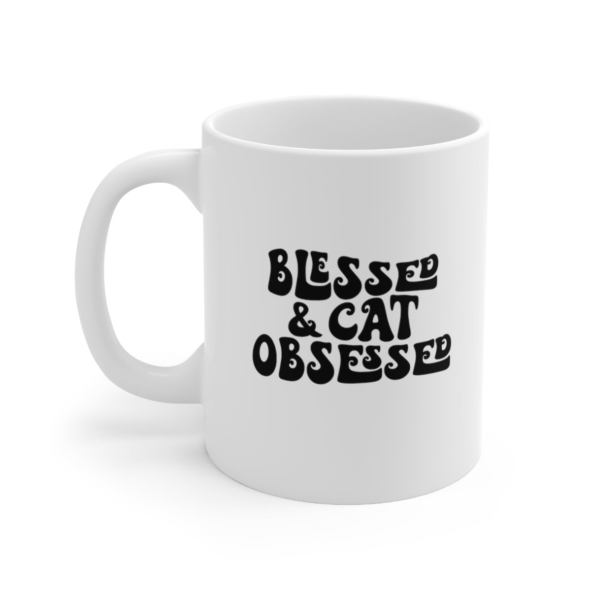 Blessed and Cat Obsessed Coffee Mug Mug   