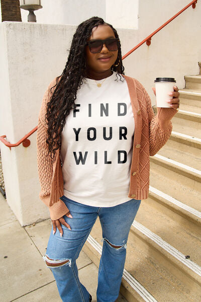 Find Your Wild Tee  White S 